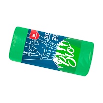 Мешки для мусора 50 л, биоразлагаемые, зеленые, в рулоне 20 шт., ПНД, 9 мкм, 640х540 мм, БИО, МБ2134 (МНБ 50-20ж) в Иваново