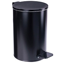 Ведро для мусора с педалью, усиленное, Титан, 10 л, черное, оцинкованная сталь в Иваново