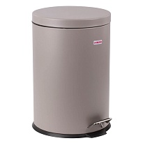 Ведро-контейнер для мусора (урна) с педалью LAIMA Classic, 20 л, серое, матовое, металл, со съемным внутренним ведром в Иваново