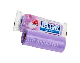 Мешки для мусора 35 л, ароматизированные, сиреневые, в рулоне 20 шт., ПНД, 12 мкм, 560х530 мм, GRIFON Полевые Цветы, 100-034 в Иваново