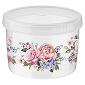 Банка с завинчивающейся крышкой  0,75 л с декором (бесцветный)