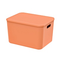 Ящик пластиковый вкладываемый оранжевый 410х305х245 мм в Иваново