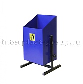 Урна уличная металлическая 24 л квадратная синяя