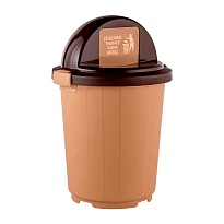 Мусорный бак с крышкой - клавишей 105 л бежевый 105 бежевый в Иваново