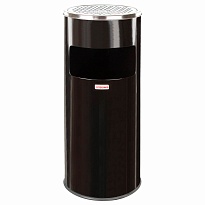 Урна с пепельницей 27 л, нержавеющая сталь, черная, LAIMA PROFESSIONAL в Иваново Урна с пепельницей 27 л, нержавеющая сталь, черная, LAIMA PROFESSIONAL в Иваново