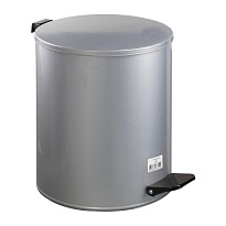 Ведро для мусора с педалью, усиленное, Титан, 15 л, серое, оцинкованная сталь в Иваново