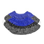 Бахилы сине-черные 1000 шт (500 пар), 54 мкм, двойная подошва, с одной резинкой, Прочные+