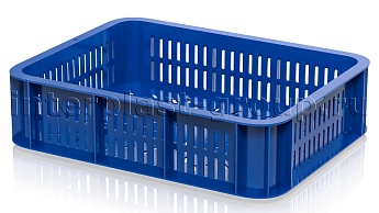 Ящик (лоток) кондитерский перфорированный синий в Иваново