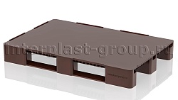 Поддон пластиковый сплошной 1200х800х150 с бортиками коричневый