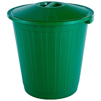 Мусорный бак с крышкой 50 л зеленый 50 зеленый в Иваново