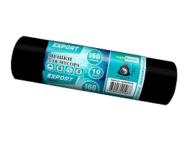 Мешки для мусора 160 л, ароматизированные, черные, в рулоне 10 шт., ПВД, 80 мкм, 1100х930 мм, EXPORT, exp16010142 в Иваново Мешки для мусора 160 л, ароматизированные, черные, в рулоне 10 шт., ПВД, 80 мкм, 1100х930 мм, EXPORT, exp16010142 в Иваново