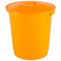 Мусорный бак с крышкой 50 л желтый 50 желтый в Иваново