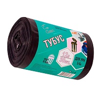 Мешки для мусора 12 л, черные, в рулоне 30 шт., ПНД, 6 мкм, 550х320 мм, Концепция Быта Tubus, 604936 в Иваново