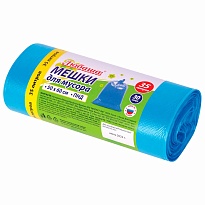 Мешки для мусора 35 л, синие, в рулоне 30 шт., ПНД, 10 мкм, 600х500 мм, Любаша, 608091 в Иваново Мешки для мусора 35 л, синие, в рулоне 30 шт., ПНД, 10 мкм, 600х500 мм, Любаша, 608091 в Иваново