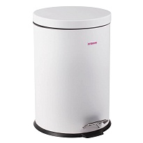 Ведро-контейнер для мусора (урна) с педалью LAIMA Classic, 12 л, белое, глянцевое, металл, со съемным внутренним ведром в Иваново