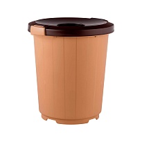 Мусорный бак с крышкой - воронкой 105 л бежевый 105 бежевый в Иваново