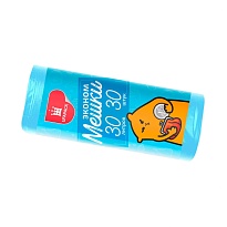 Мешки для мусора 30 л, синие, в рулоне 30 шт., ПНД, 5 мкм, 560х480 мм, Эконом, МЭ3841 (ПМ-30-30) в Иваново Мешки для мусора 30 л, синие, в рулоне 30 шт., ПНД, 5 мкм, 560х480 мм, Эконом, МЭ3841 (ПМ-30-30) в Иваново